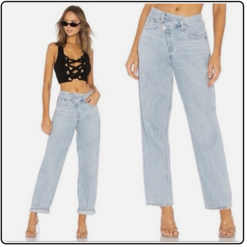 Agolde Arc Criss Cross Straight Jeans In 24p